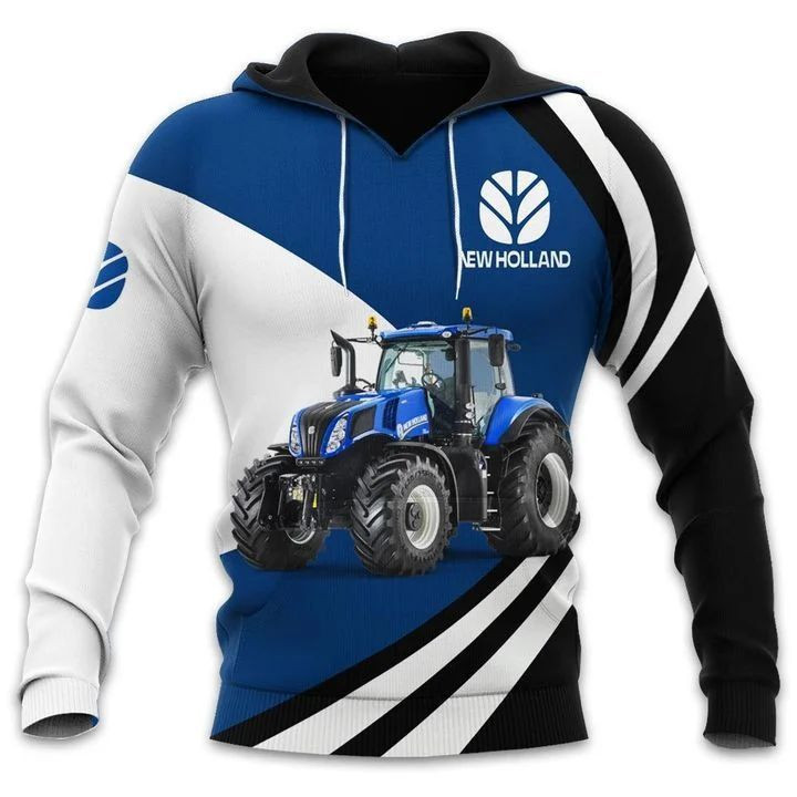 New Holland Gift Ideas Farmer Gifts New Holland Agriculture Tractor Blue Hoodie