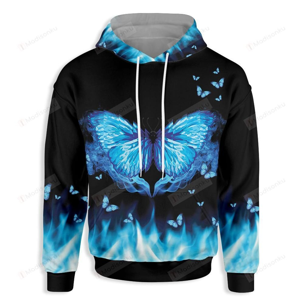 Morpho Butterfly Blue  3D All Over Print Hoodie, Zip-up Hoodie