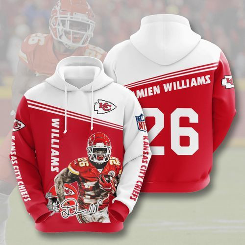 Amazon Sports Team Damien Williams Kansas City Chiefs No685 Hoodie 3D