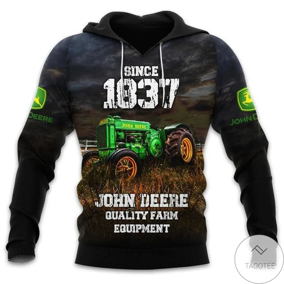 Official Since 1837 John Deere Quality Farm Equipment 3D All Over Print Hoodie, Zip-up Hoodie