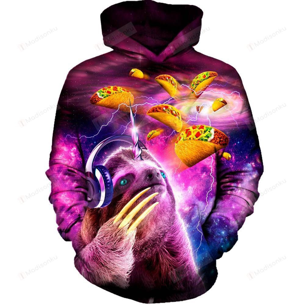 Sloth 3D All Over Print Hoodie, Zip-up Hoodie