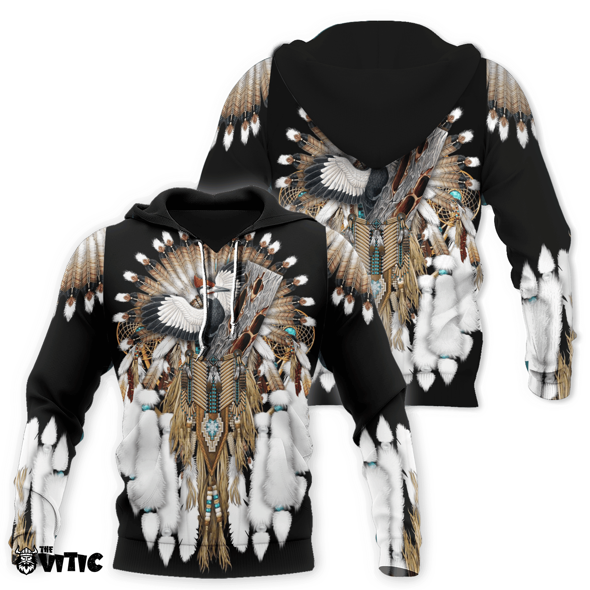 Woodpecker Native American Sport Hoodie 10200