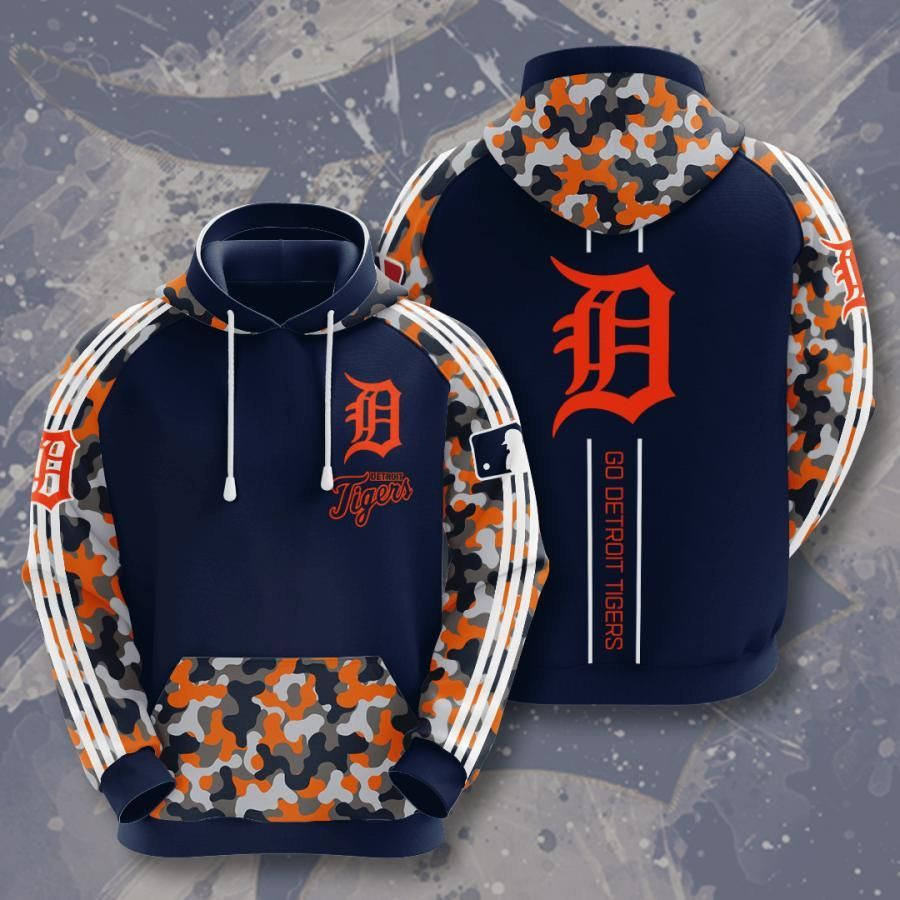 Detroit Tigers No614 Custom Hoodie 3D Size S to 5XL