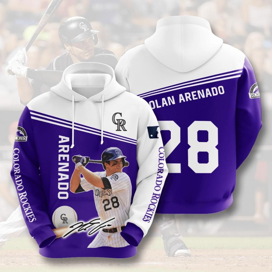 Colorado Rockies No479 Custom Hoodie 3D Size S to 5XL