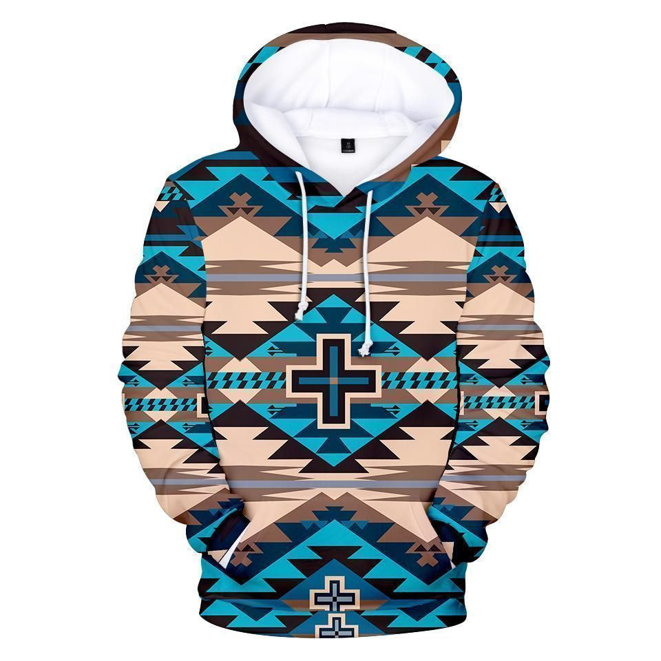 Blue Cross Southwest Native American Hoodie BT16