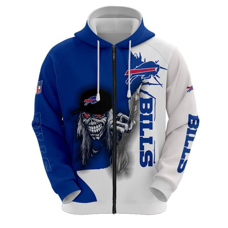 Iron Maiden Buffalo Bills 3D All Over Print Hoodie, Zip-up Hoodie