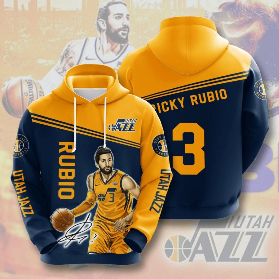 Utah Jazz No2057 Custom Hoodie 3D Size S to 5XL