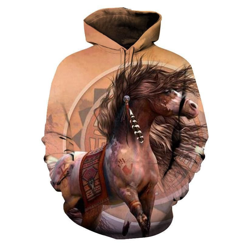 Native American Horse Pullover Unisex Hoodie BT06