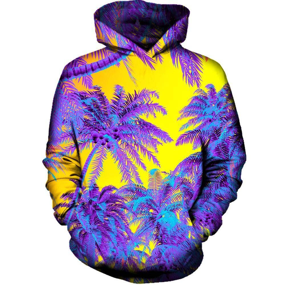 Polychrome Jungle 3D All Over Printed Hoodie, Zip- Up Hoodie