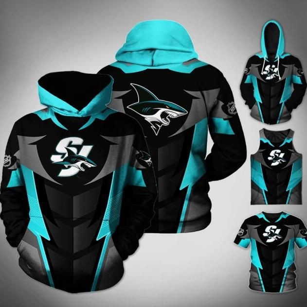 San Jose Shark Fan 3D All Over Print Hoodie, Zip-up Hoodie