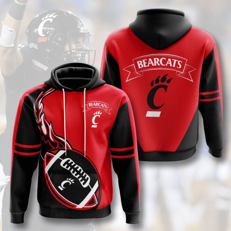 Cincinnati Bearcats Unisex 3D All Over Print Hoodie, Zip-up Hoodie