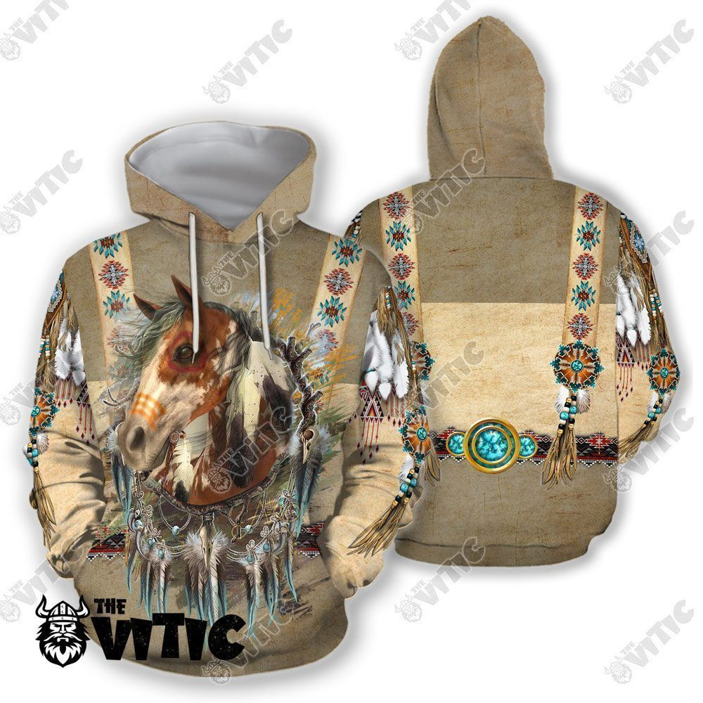 Horse Native American Hoodie 4504