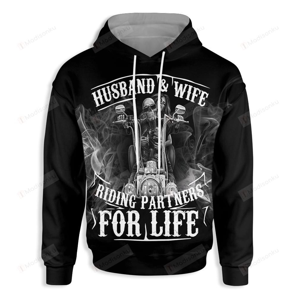 Motorcycle Riding Partners For Life  3D All Over Print Hoodie, Zip-up Hoodie