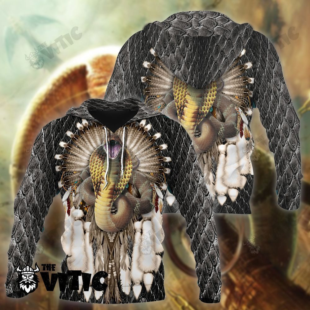 Snake Native American Hoodie Hado10402