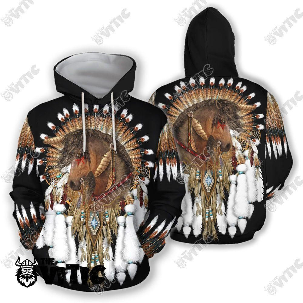 Horse Native American Hoodie 4505