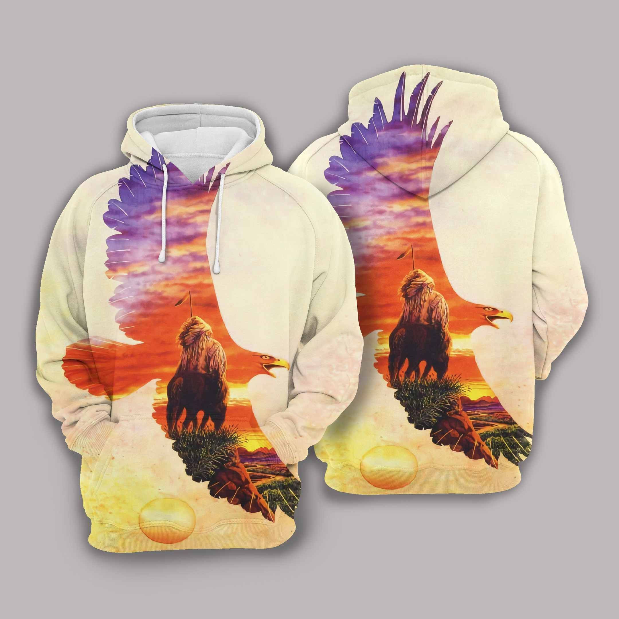 Native American Indian Eagle Hoodie BT08