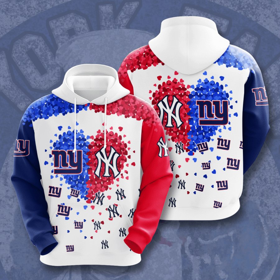 New York Giants Vs New York Yankees 3D Hoodie Sweatshirt For Fans Men Women All Over Printed Hoodie