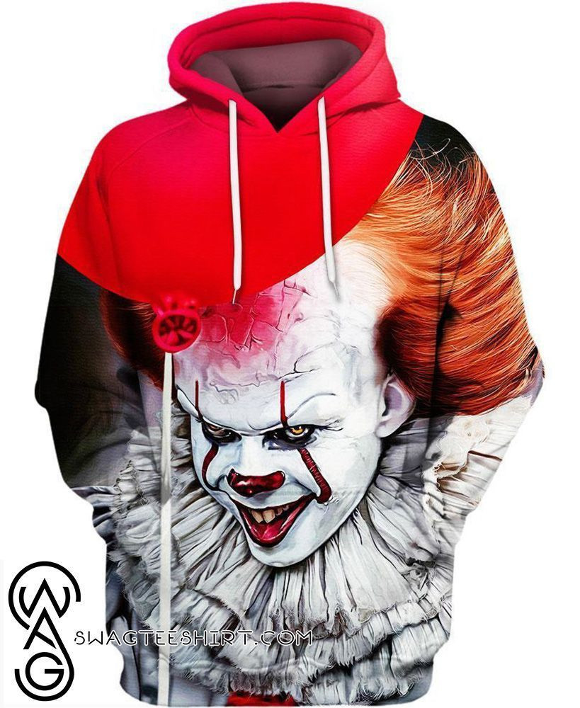 IT pennywise 3d hoodie and 3d t-shirt, 3d sweatshirt