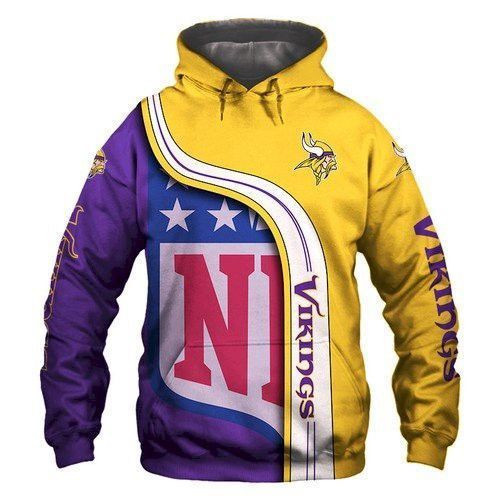 NFL Minnesota Vikings And Zip Hoodie Hoodie 3D Shirt