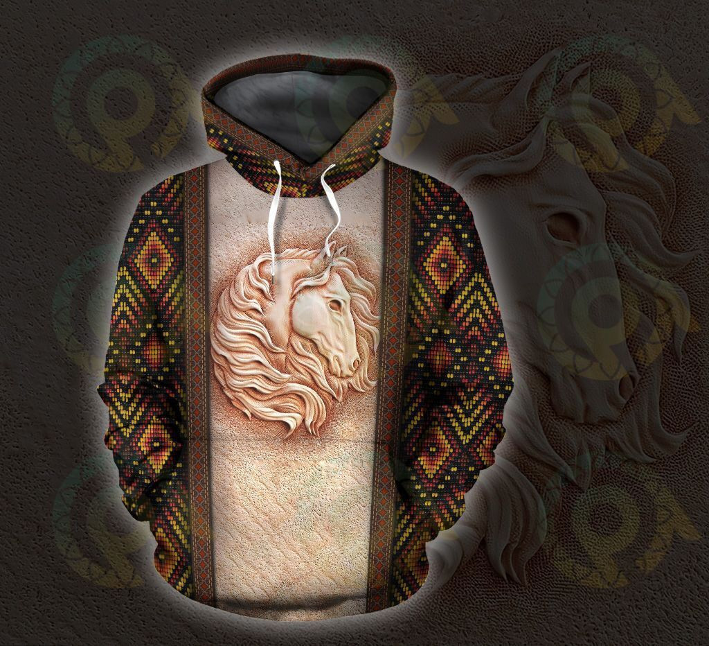 HORSE - HOODIE Native American 02 [ID4-B]