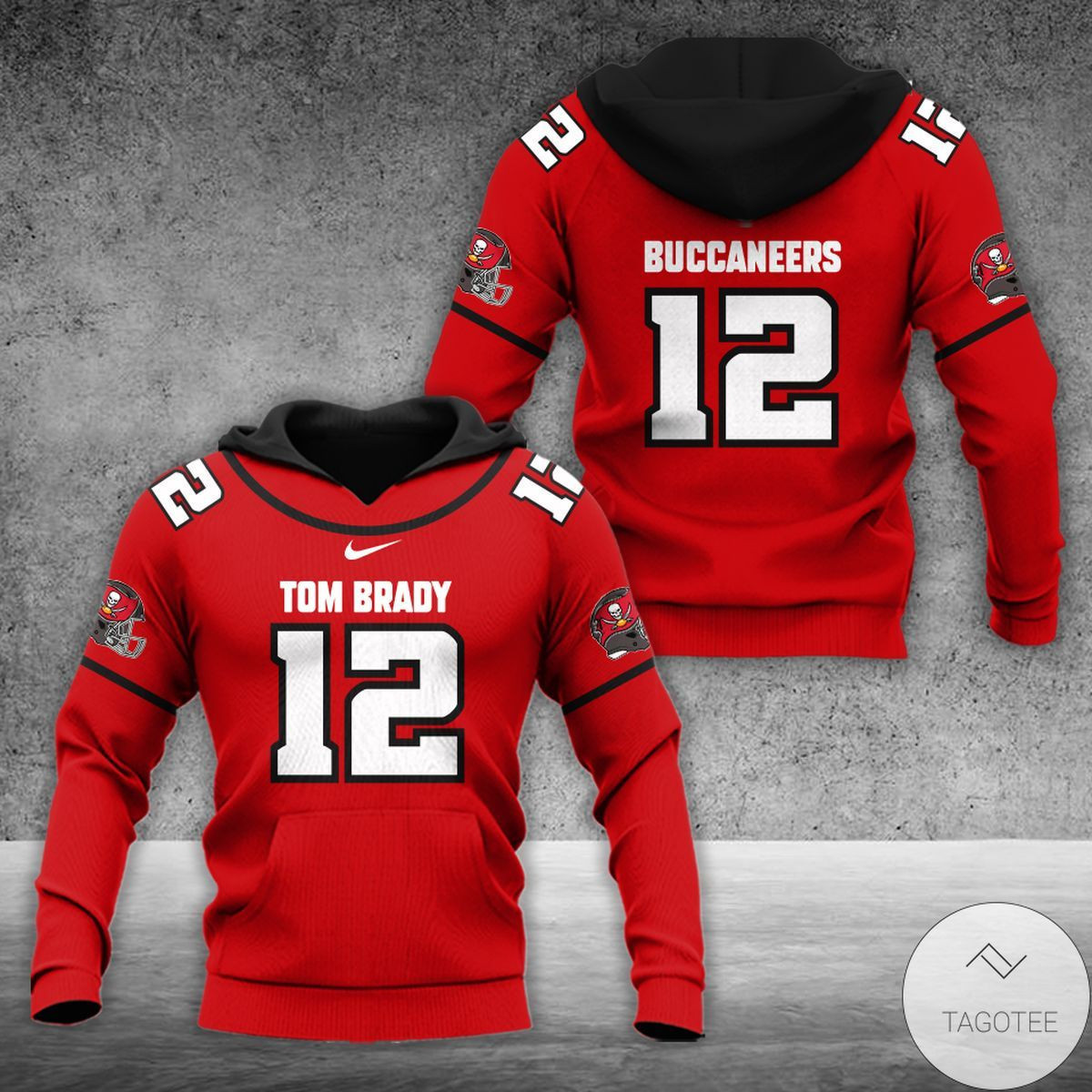 Buccaneers 12 Tom Brady 3D All Over Print Hoodie, Zip-up Hoodie