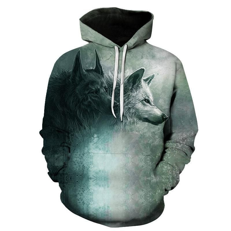 Wolf 3D All Over Print Hoodie, Zip-up Hoodie