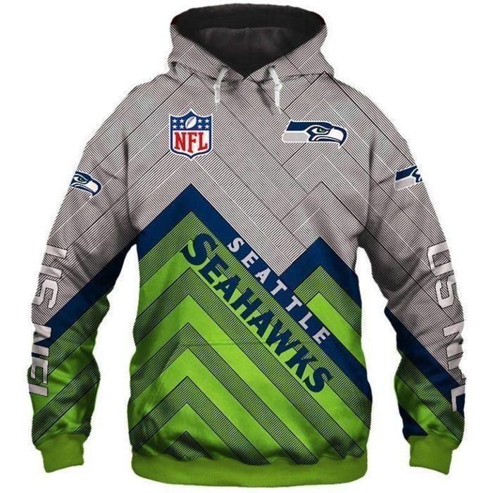 Seattle Seahawks Football 3D Hoodie Printed Hooded Pocket Pullover