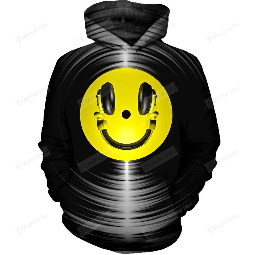 Vinyl Headphone 3D All Over Printed Hoodie, Zip- Up Hoodie