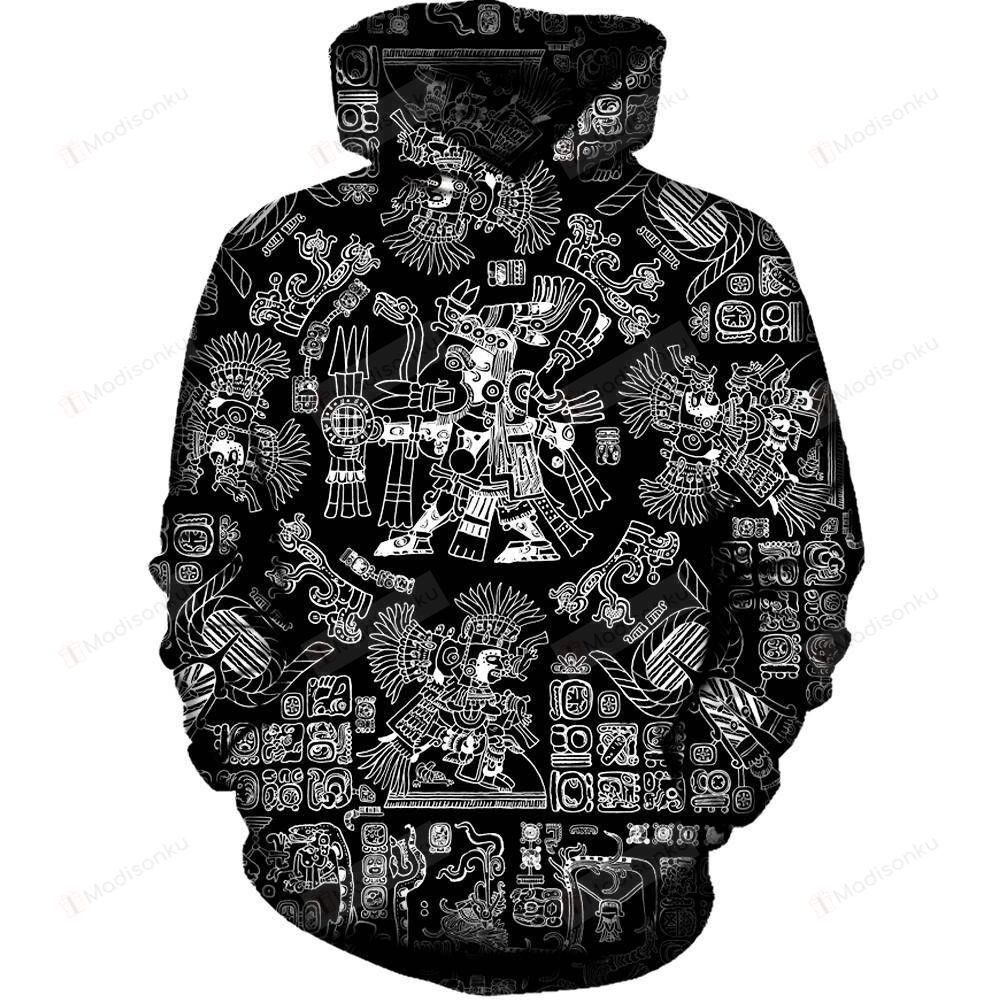 Mayan Spring 3D All Over Printed Hoodie, Zip- Up Hoodie