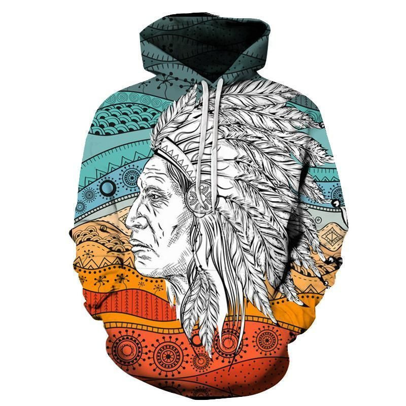 Chief Native American Pullover Unisex Hoodie Bt03 #2683