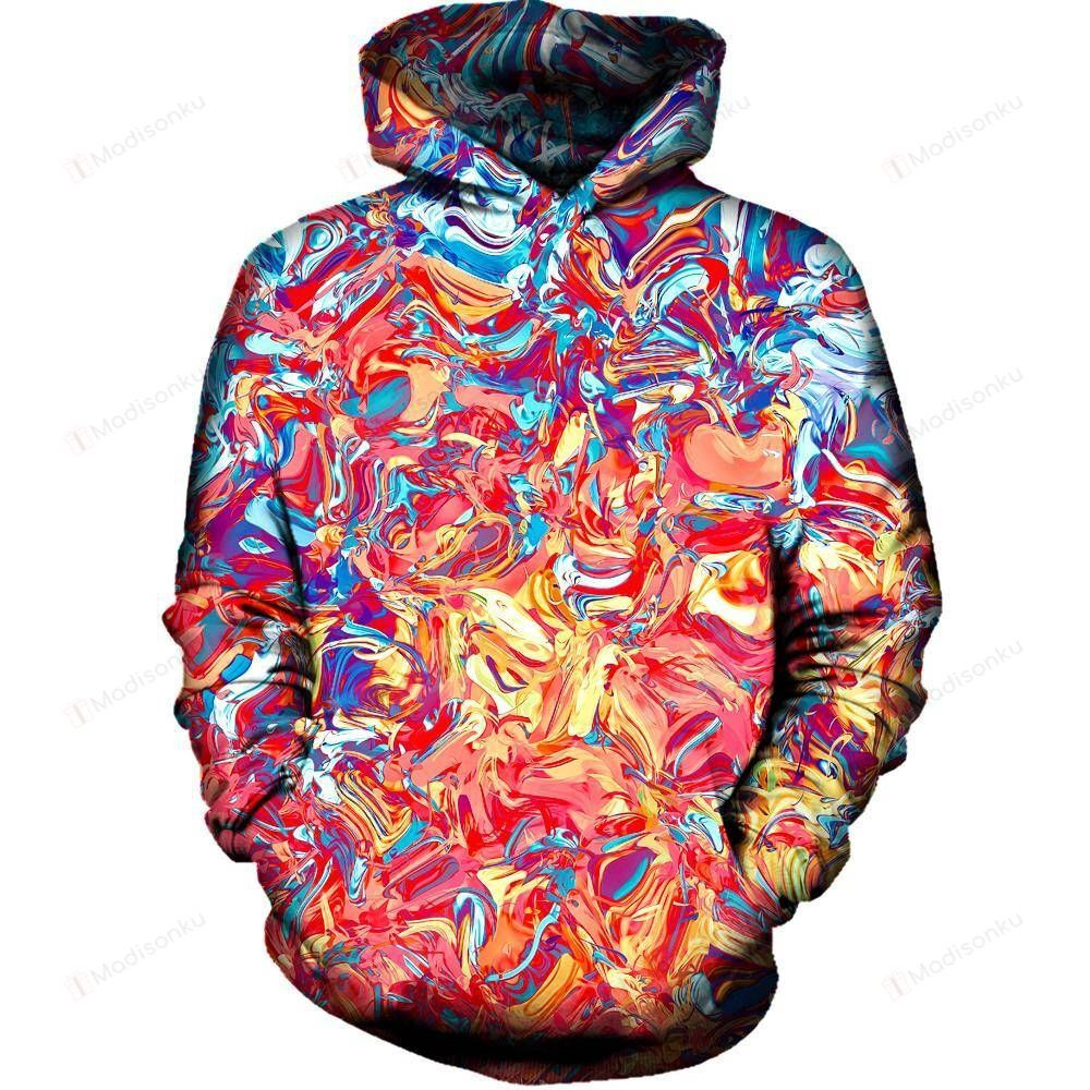 Strokes 3D All Over Printed Hoodie, Zip- Up Hoodie