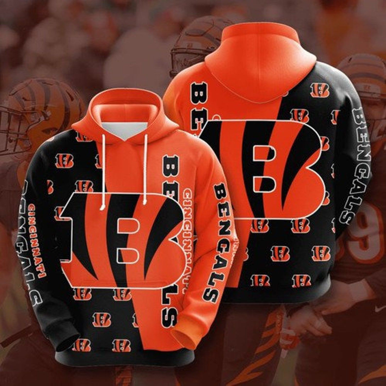 Cincinnati Bengals 3D All Over Print Hoodie, Zip-up Hoodie