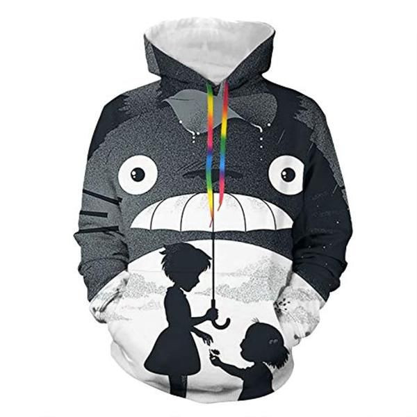 Cartoon Totoro 3D All Over Print Hoodie, Zip-up Hoodie