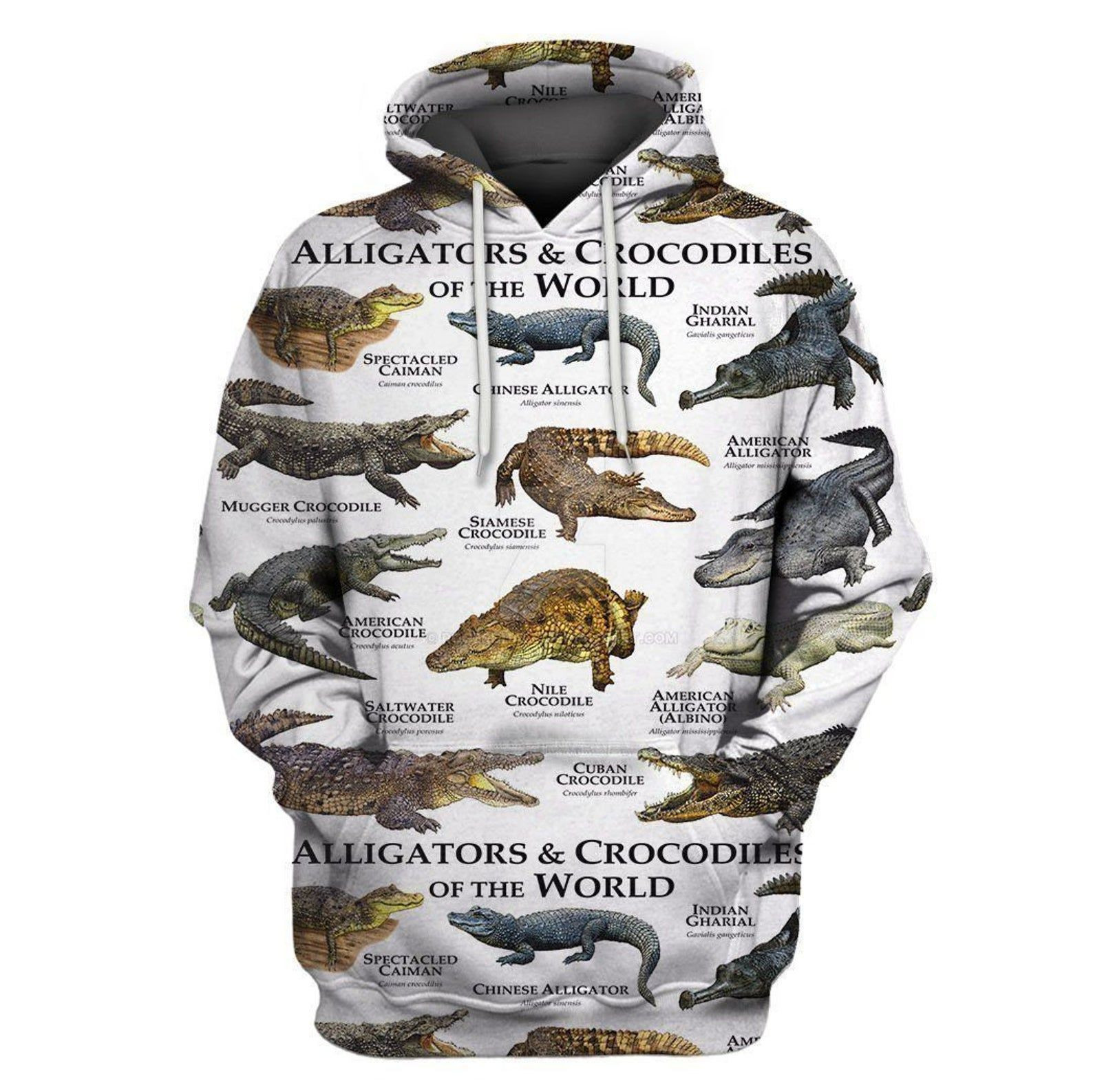 Alligator Crocodile 3D All Over Print Hoodie, Zip-up Hoodie