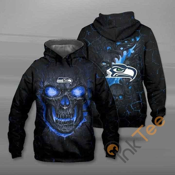 Lava Skull Seattle Seahawks Hoodie 3D Size S to 5XL