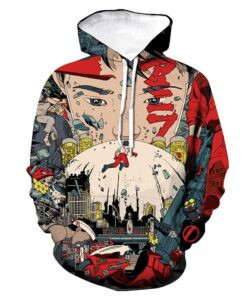 Harajuku Akira 3D All Print Hoodie, Zip- Up Hoodie