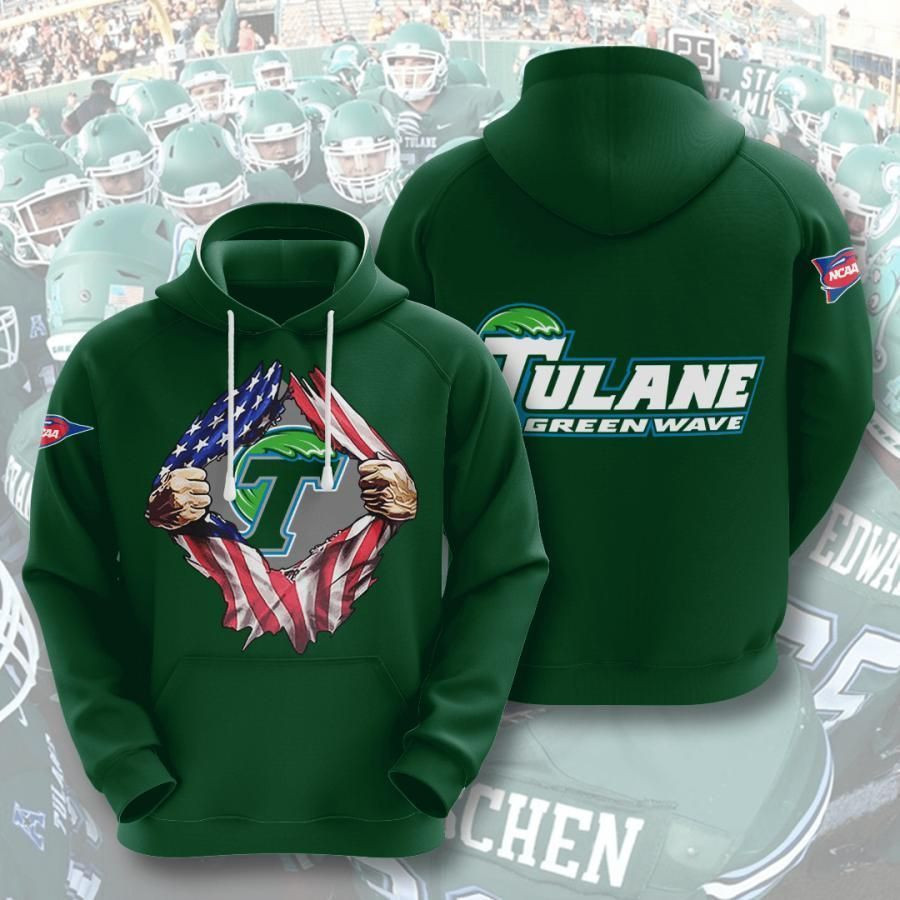 Ncaa- Tulane Green Wave 3d Hoodie Style 01