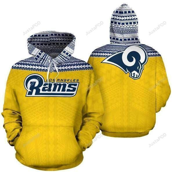 Los Angeles Rams Maori Tattoo For Unisex 3D All Over Print Hoodie, Zip-up Hoodie