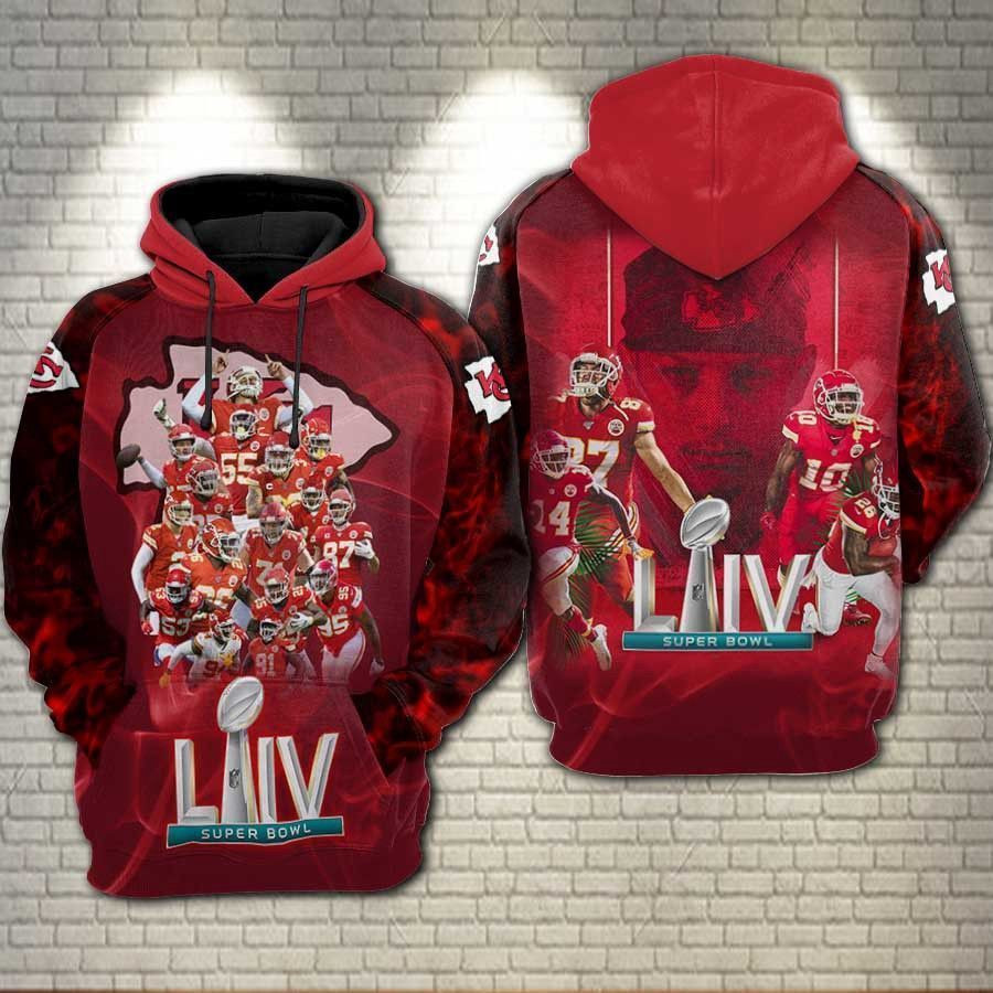 The Kansas City Chiefs Super Bowl LIV 2020 3D Hoodie