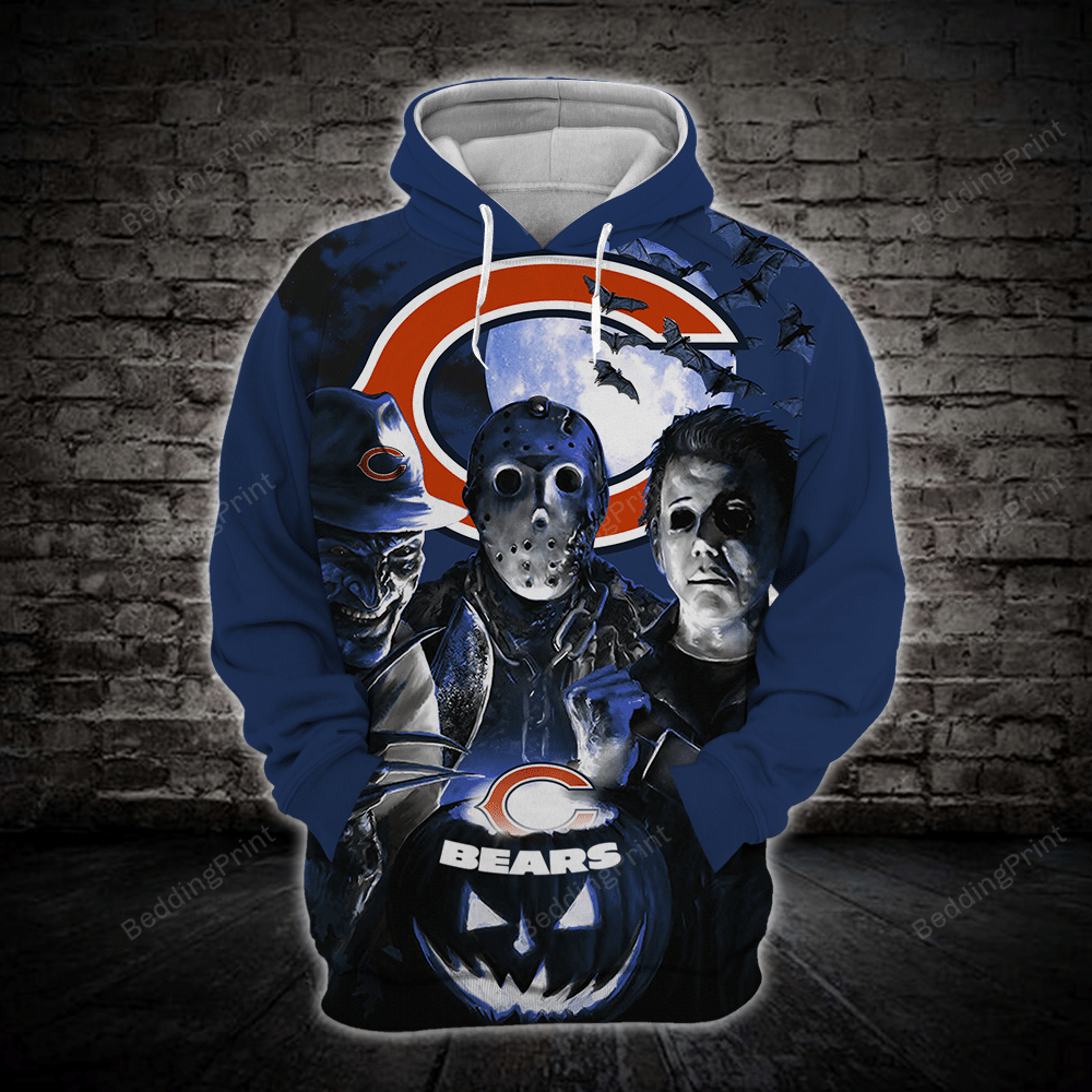 Chicago Bears Halloween 3d Hoodie