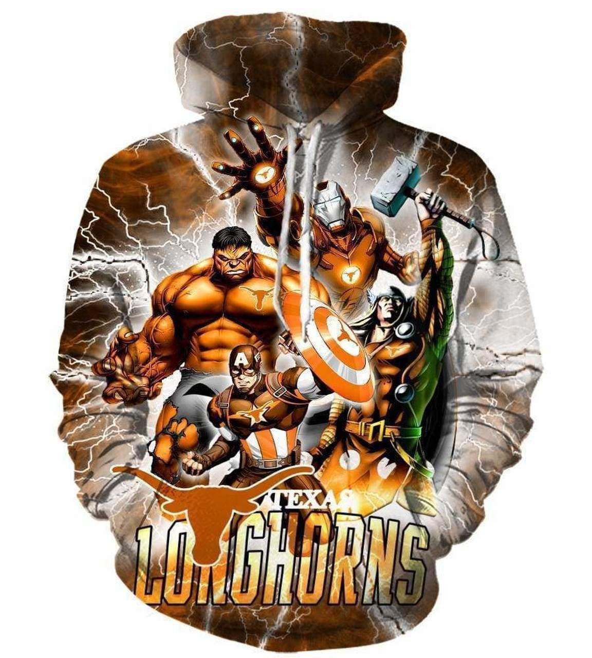 Ncaa- Texas Longhorns 3d Hoodie