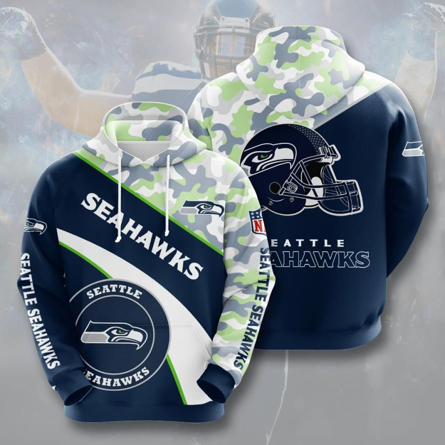 Seattle Seahawks No1789 Custom Hoodie 3D