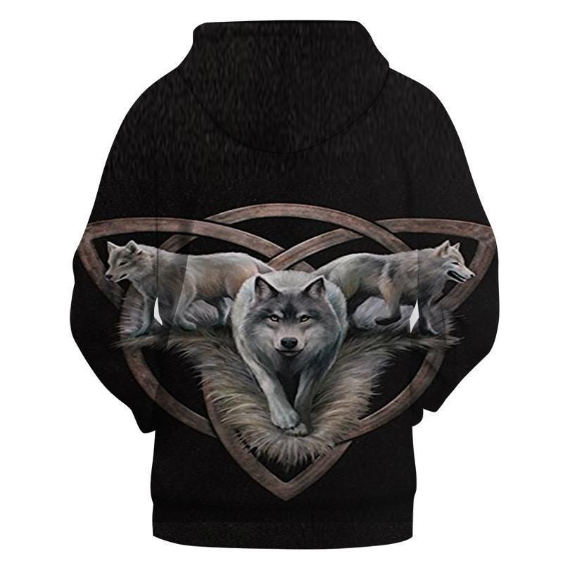 Wolf Native American Hoodie BT15