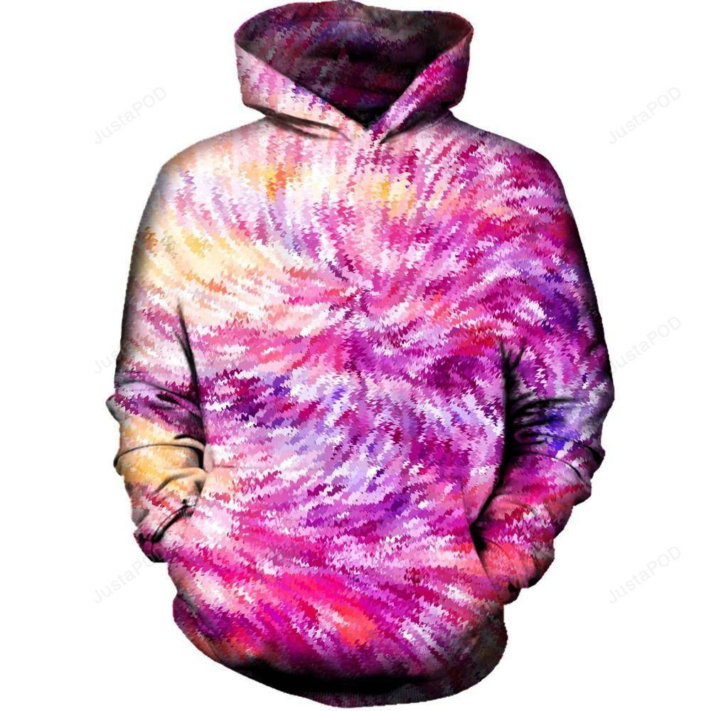 Squiggly Colors 3D All Over Printed Hoodie, Zip- Up Hoodie