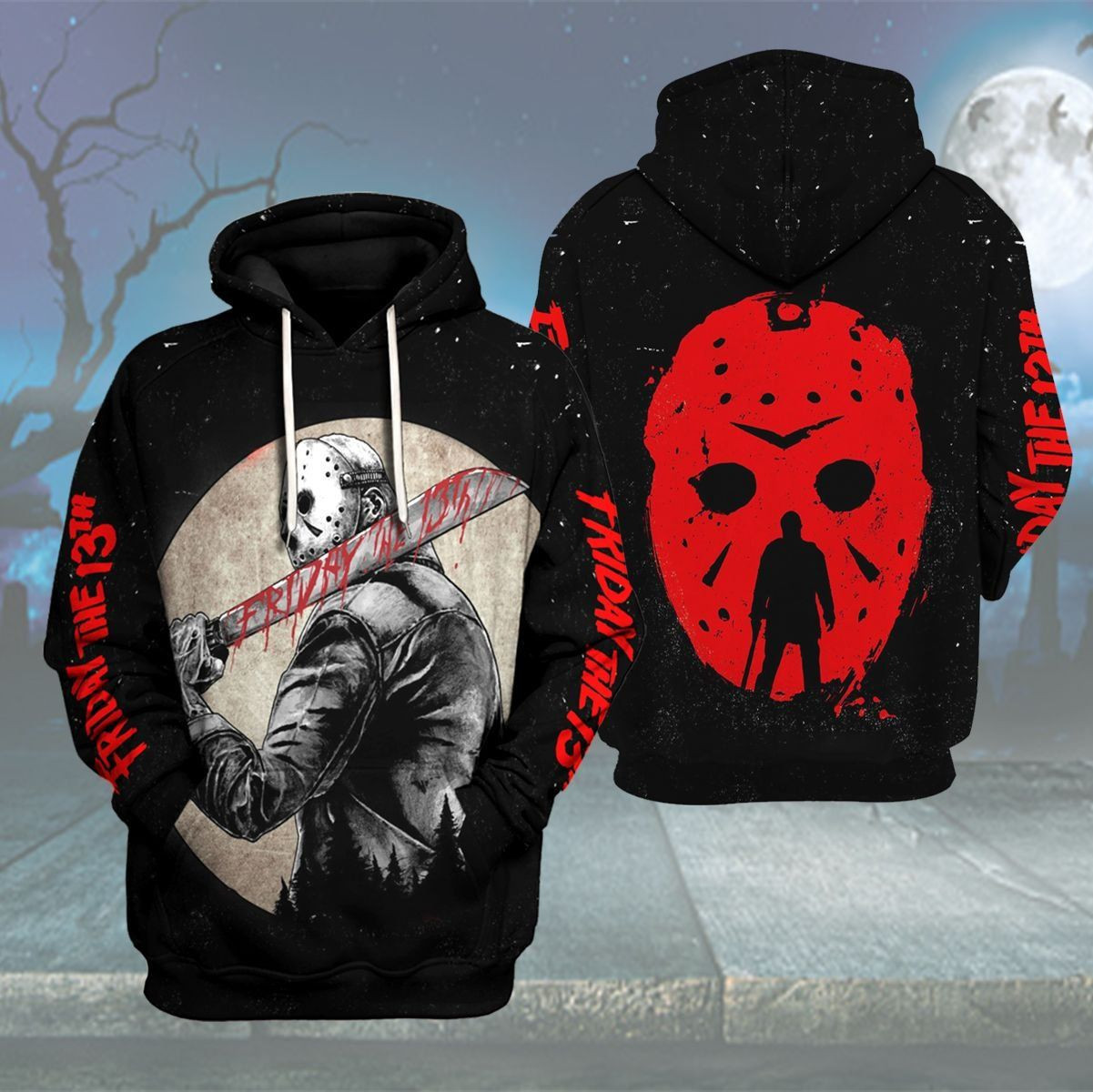 Jason Voorhees Friday The 13th 3D All Over Print Hoodie, Zip-up Hoodie