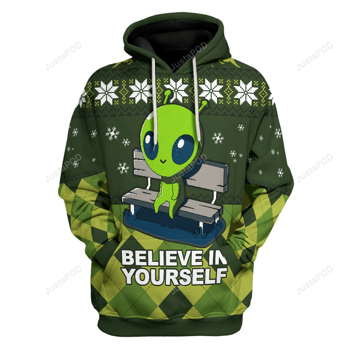 Believe In Yourself Alien 3D All Over Print Hoodie, Zip-up Hoodie