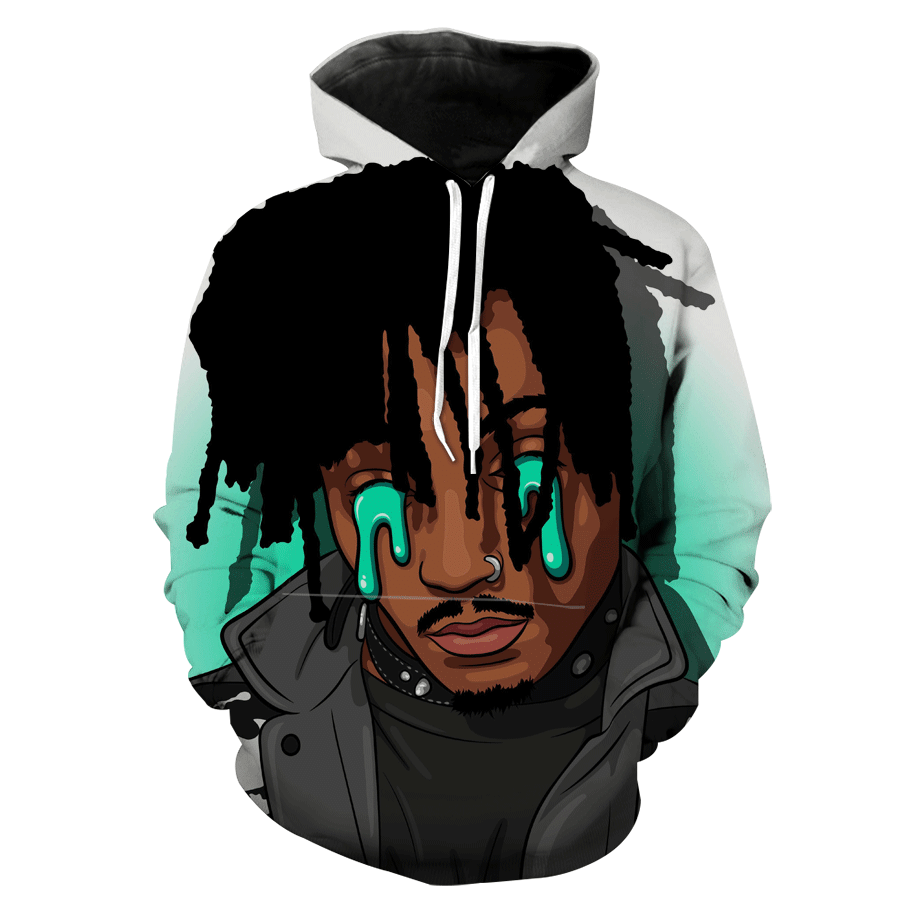 Green Juice Wrld Style Hip Hop Style Hoodie 3D #5008