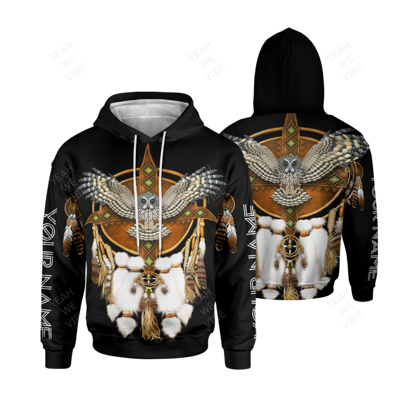 LOVE NATIVE AMERICAN PERSONALIZE CUSTOM NAME HOODIE