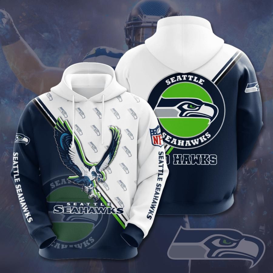 Seattle Seahawks No1801 Custom Hoodie 3D Size S to 5XL