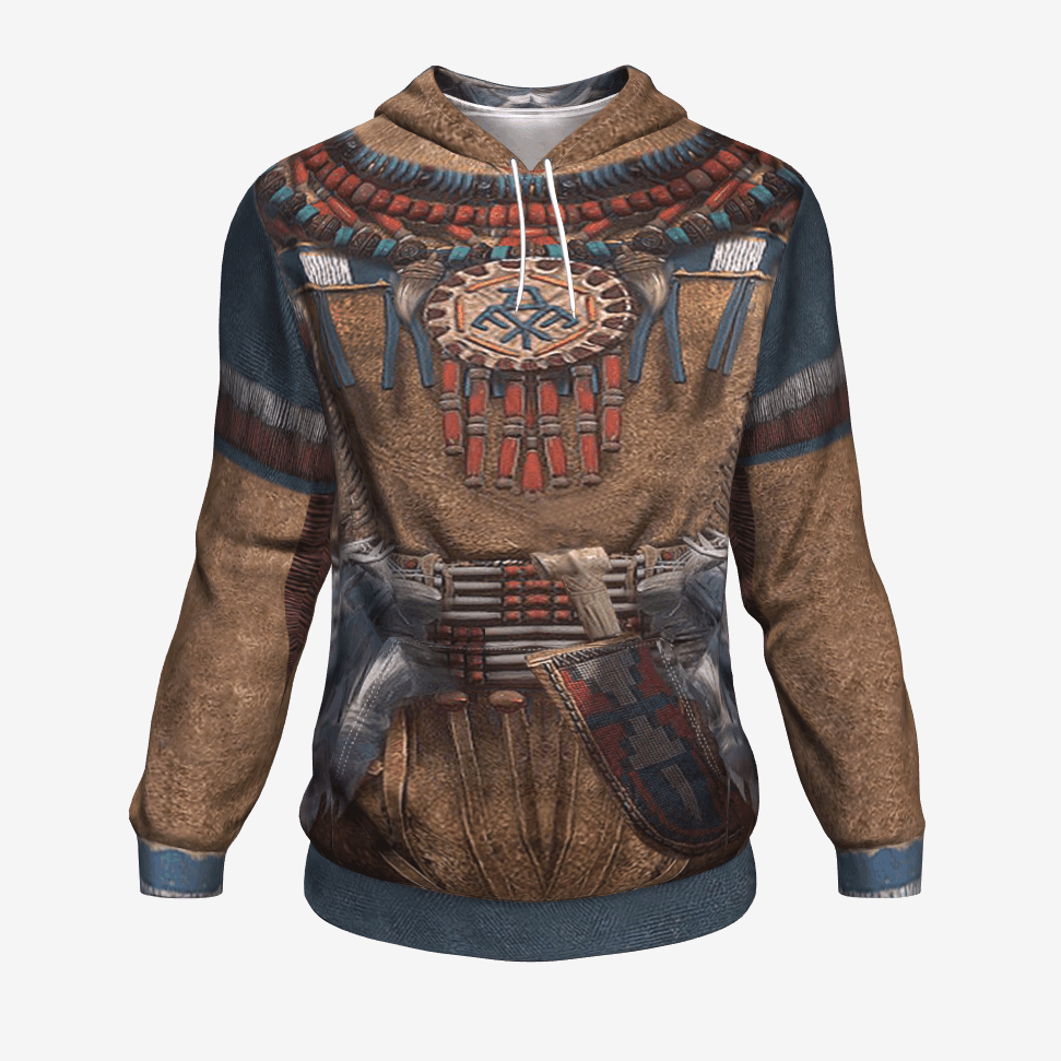 Native American Costume Pattern Pullover Unisex Hoodie BT06